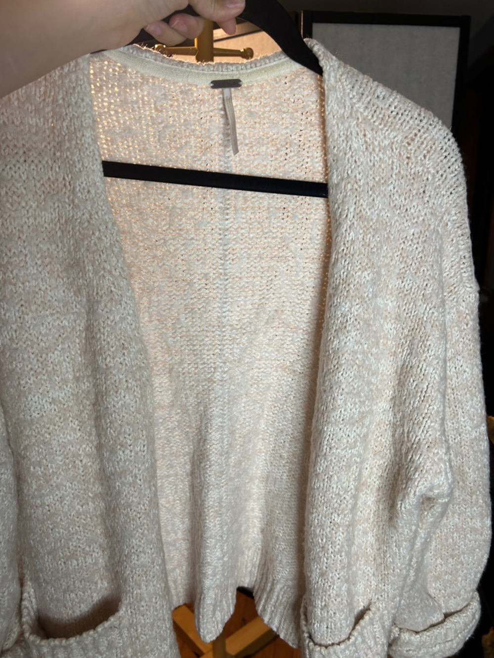 Free People Cream Button-Front Knit Cardigan - Picture 5 of 7